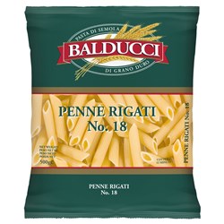 PASTA PENNE RIGATI #18 500GM(12) # 03201801 BALDUCCI