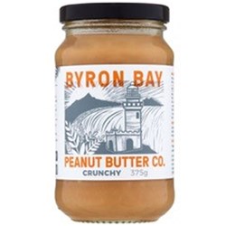 PEANUT BUTTER CRUNCHY SALTED (8 X 375GM) # BYR01 BYRON BAY PEANUT