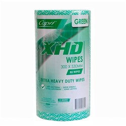 CLOTH WIPES XHDF ON ROLL GREEN (300 X 530MM)(4)  # C-WI0901 CAPRI
