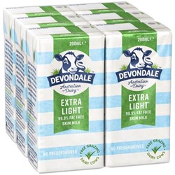 MILK PC SKIM (4 X 6 X 200ML) # 1001833 DEVONDALE
