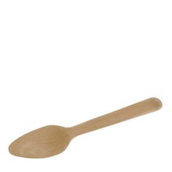 CUTLERY TEASPOON WOODEN 100S(20) # EC-WC0804 ENVIROCHOICE