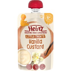 BABY FOOD VANILLA CUSTARD 6+ MTH (6 X 120GM) # 16034 HEINZ