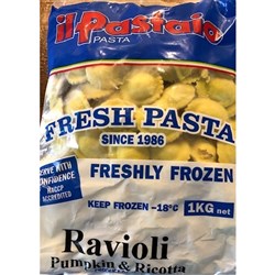 RAVIOLI PUMPKIN & RICOTTA 1KG(6) # RP1 IL PASTAIO