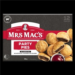 PIE PARTY MINCED BEEF (8 X 12 X 46GM) # 18001 MRS MACS