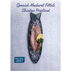 FISH SPANISH MACKERAL FILLETS 120-140GM WILD REEF 5KG # 7539 PAC WEST