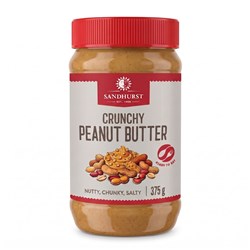 PEANUT BUTTER CRUNCHY 375GM(12) # PBCRUN375 SANDHURST