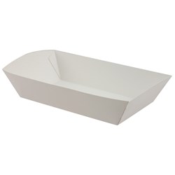 TRAY FOOD WHITE LGE 210X120MM 50S(5) # C-SB0231 CAPRI