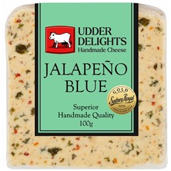CHEESE JALEPENO BLUE 100GM(10) # UDJB100g x 10 UDDER DELIGHTS
