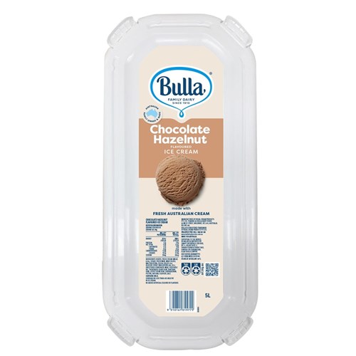 ICECREAM CHOC HAZELNUT TRAY 5LT(2) # 5001533 BULLA
