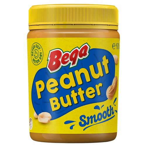 PEANUT BUTTER SMOOTH 470GM (6) # 2998 BEGA