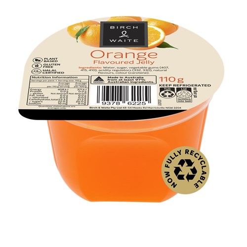 JELLY CUP ORANGE GF (45 X 110GM) # JEOR2885AC9 B&W