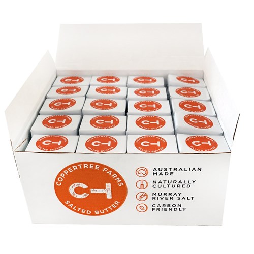 BUTTER PORTIONS SALTED (100 X 15GM)(12) # 110017 COPPERTREE FARMS
