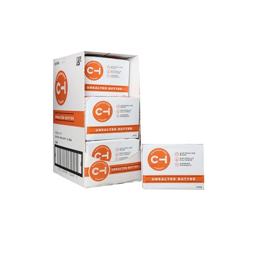 BUTTER UNSALTED (15 X 200GM) 3KG # 110002 COPPERTREE FARMS