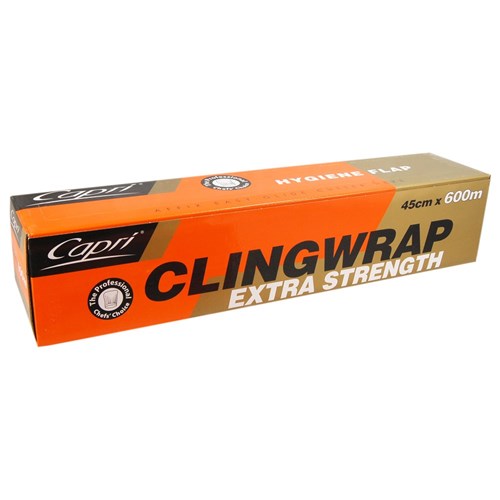 CLING WRAP DISPENSER CLEAR (45CM X 600M) (6) # C-CW45D CAPRI