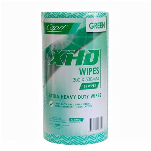 CLOTH WIPES XHDF ON ROLL GREEN (300 X 530MM)(4)  # C-WI0901 CAPRI