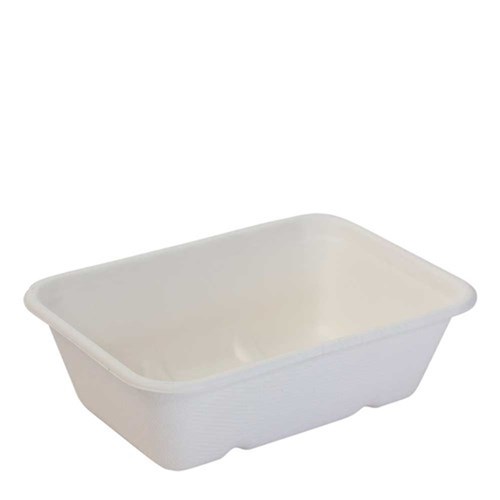 CONTAINER 650ML NATURAL FIBRE WHITE 500S # EC-CR702W ENVIROCHOICE