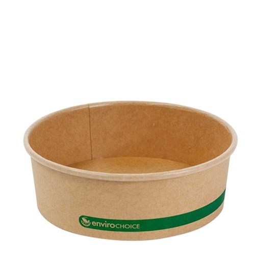 BOWL SALAD 16OZ PAPERBOARD PLA LINED KRAFT 300S # EC-PLC16N ENVIROCHOICE