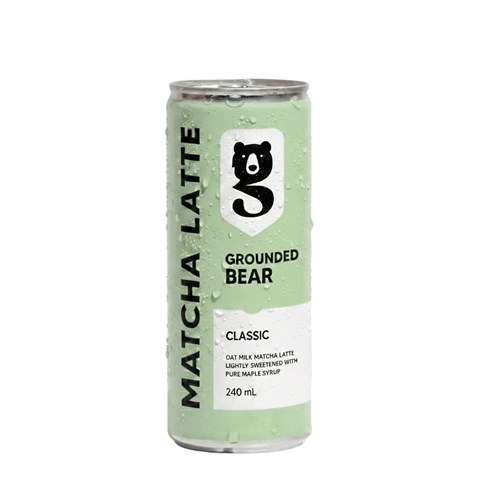 MILK OAT MATCHA LATTE CLASSIC CAN (12 X 240ML) # CM240MLC12 GROUNDED BEAR