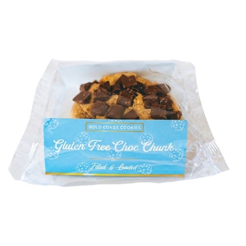 COOKIE CHOC CHUNK REGULAR GF I/W (24 X 85GM) #0717639201806  GOLD COAST COOKIES