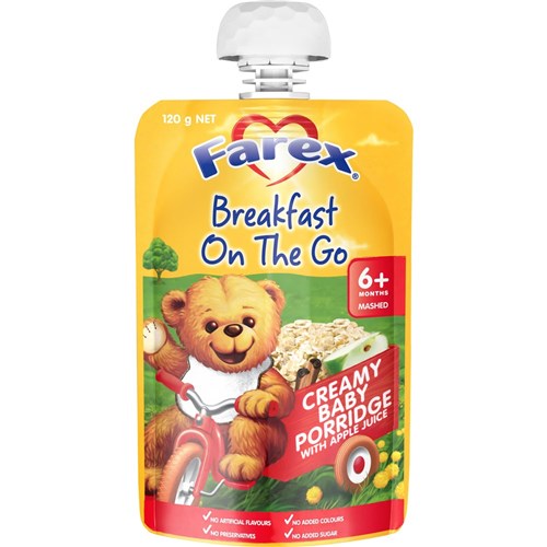 BREAKFAST ON THE GO FAREX WITH APPLE JUICE (6 X 120GM) # 16810 FAREX
