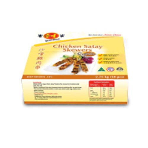 CHICKEN SKEWERS SATAY REGULAR (50X 45GM)2.25KG (2) # 101560A HAKKA