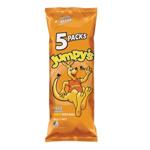 SNACKS CHIP CHEESE 5 PACKS (12 X 90GM) JUMPYS