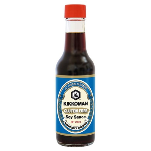 SAUCE SOY GF GLASS BOTTLE 250ML(6) # 12988 KIKKOMAN
