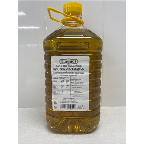 OIL GRAPESEED 5LT(2) # GRAPE5L LUGLIO