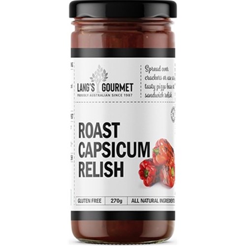 RELISH ROAST CAPSICUM 270GM (6) # AL2.22 LANGS GOURMET