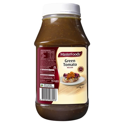 RELISH GREEN TOMATO 2.7KG(6) # 207006 MASTERFOODS