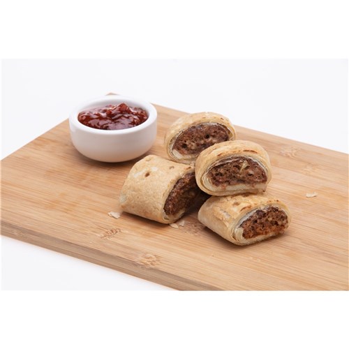 SAUSAGE ROLLS BEEF PARTY GF DF EGG & NUT FREE (30 X 40GM) # MGFG191 MELINDAS
