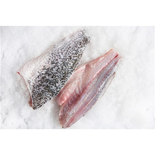 BARRAMUNDI FILLETS 200/300 SKIN ON IMP 5KG # NBBFSO23 NAKED BEACH