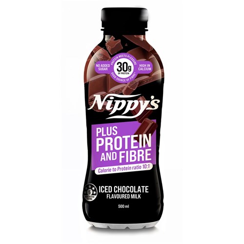 MILK CHOCOLATE PLUS PROTEIN & FIBRE (12 X 500ML) # CHPLUS500B NIPPYS