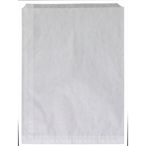 BAG PAPER WHITE 1/4 FLAT LONG (150 X 100MM)1000S # 100336 FPA