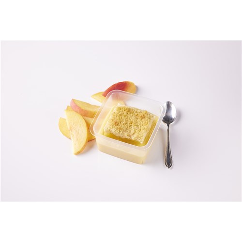 PEACH CRUMBLE &  CUSTARD (48 X 90GM) # 691 PROPORTION FOOD