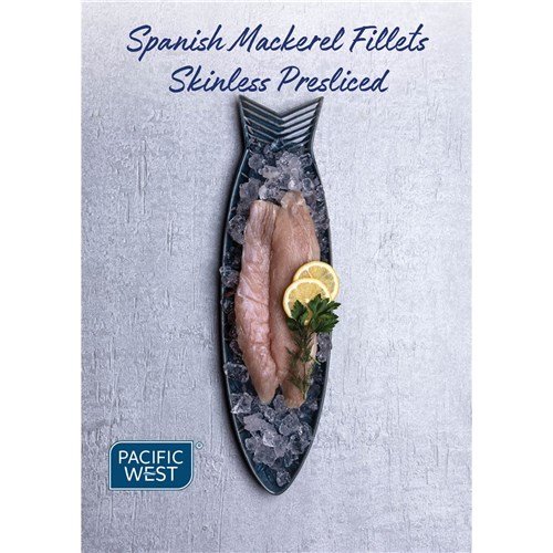 FISH SPANISH MACKERAL FILLETS 120-140GM WILD REEF 5KG # 7539 PAC WEST
