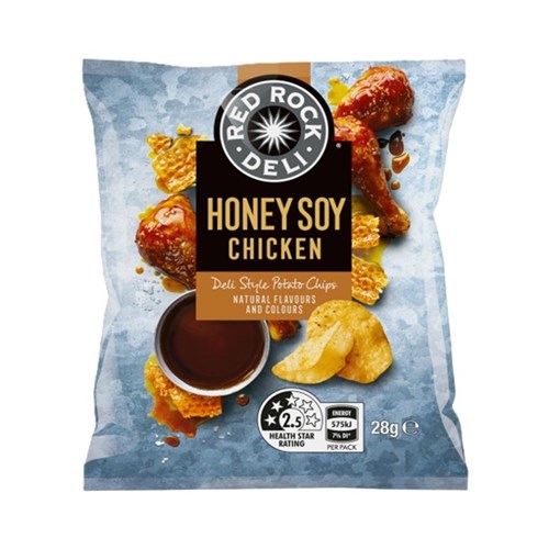 CHIPS HONEY SOY CHICKEN RED ROCK DELI (21 X 28GM) # 320003401 SMITHS