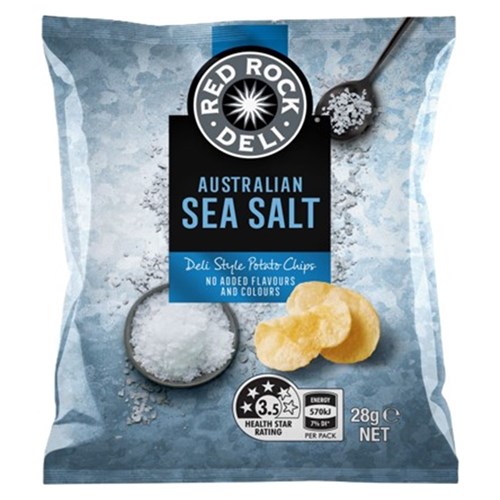 CHIPS SEA SALT RED ROCK DELI (21 X 28GM) # 320003418 SMITHS
