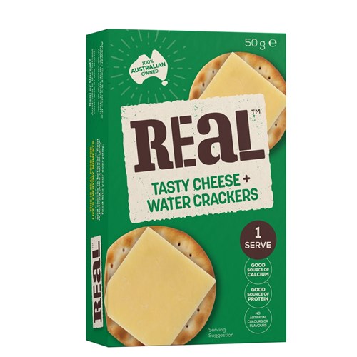SNACK TASTY CHEESE & WATER CRACKERS (8 X 50GM) # P301360 REAL