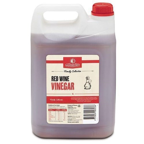 VINEGAR RED WINE 5LT (2) # RED2 SANDHURST