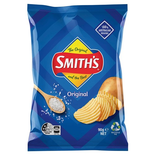 CHIPS ORIGINAL CRINKLE (18 X 90GM) # 320003472 SMITHS