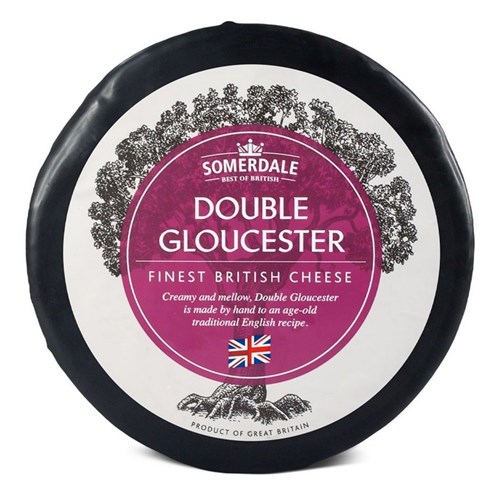 CHEESE DOUBLE GLOUCESTER R/W APPROX 1.15KG # UK11236 SOMERDALE