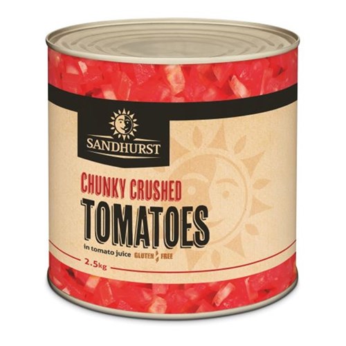 TOMATO CHUNKY CRUSHED (10MM) A9(6) # CHUNKCRUSHA9 SANDHURST