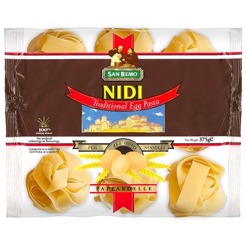 PASTA PAPPADELLE EGG NOODLE 375GM(12) # 01107508 SAN REMO