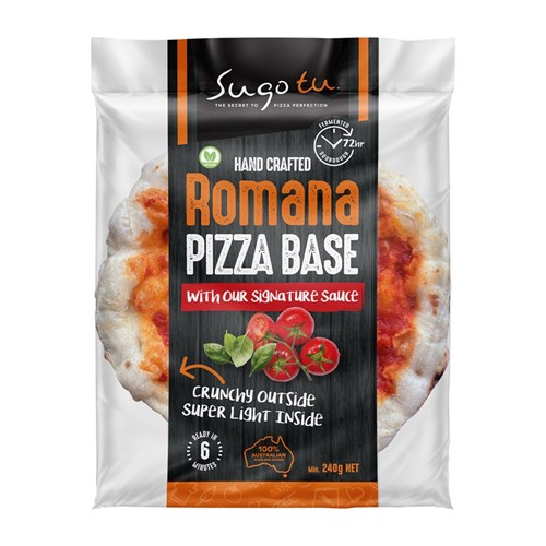 PIZZA BASE RETAIL ROMANO SAUCE 12S # RETRS SUGO TU