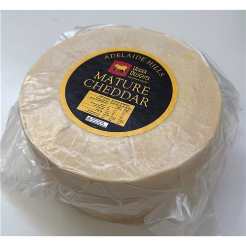 CHEESE CHEDDAR MATURE R/W APPROX 4.9KG (3) # UDCHEDDARRW UDDER DELIGHTS