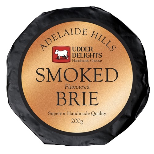CHEESE BRIE SMOKED (6 X 200GM) # UDSB200g x 6 UDDER DELIGHTS