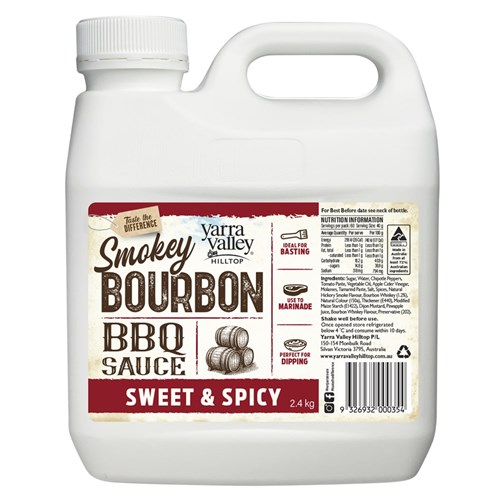 SAUCE BBQ BOURBON SWEET & SPICY 2.4KG(4) # YV-6021 YARRA VALLEY HILLTOP